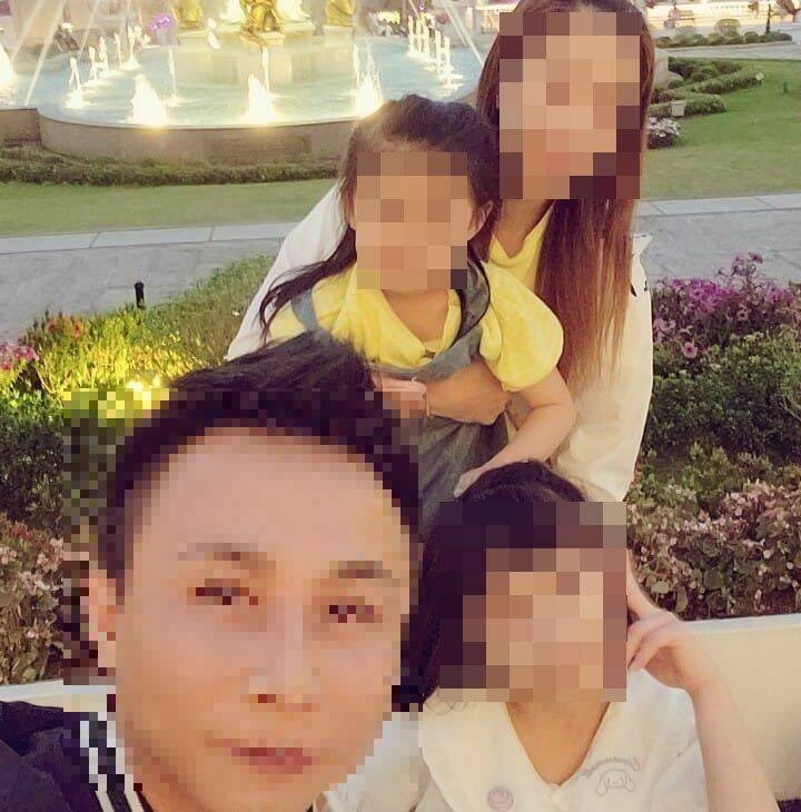 谢嫌在Facebook曾PO出全家福相片，他称自己很爱女儿。（记者徐圣伦翻摄）