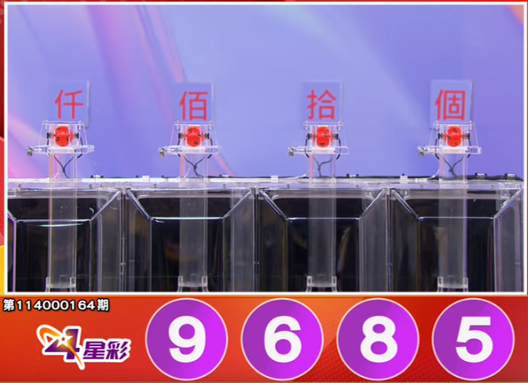 4星彩開獎號碼。(擷取自三立iNEWS《全民i彩券》 4星彩開獎號碼。(擷取自三立iNEWS《全民i彩券》