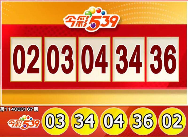 今彩539、39樂合彩開獎號碼。（擷取自三立iNEWS《全民i彩券》） 