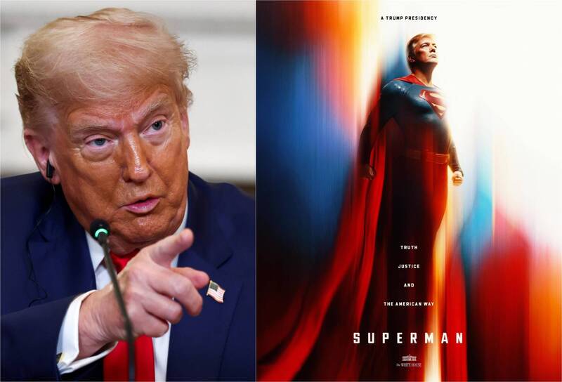 白宮發川普超人梗圖評價兩極 網：官方帳號變農場頁面