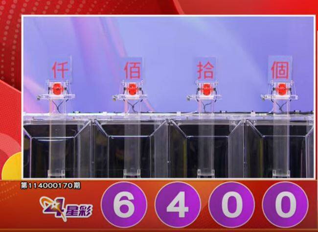 4星彩開獎號碼。(擷取自三立iNEWS《全民i彩券》) 4星彩開獎號碼。(擷取自三立iNEWS《全民i彩券》)