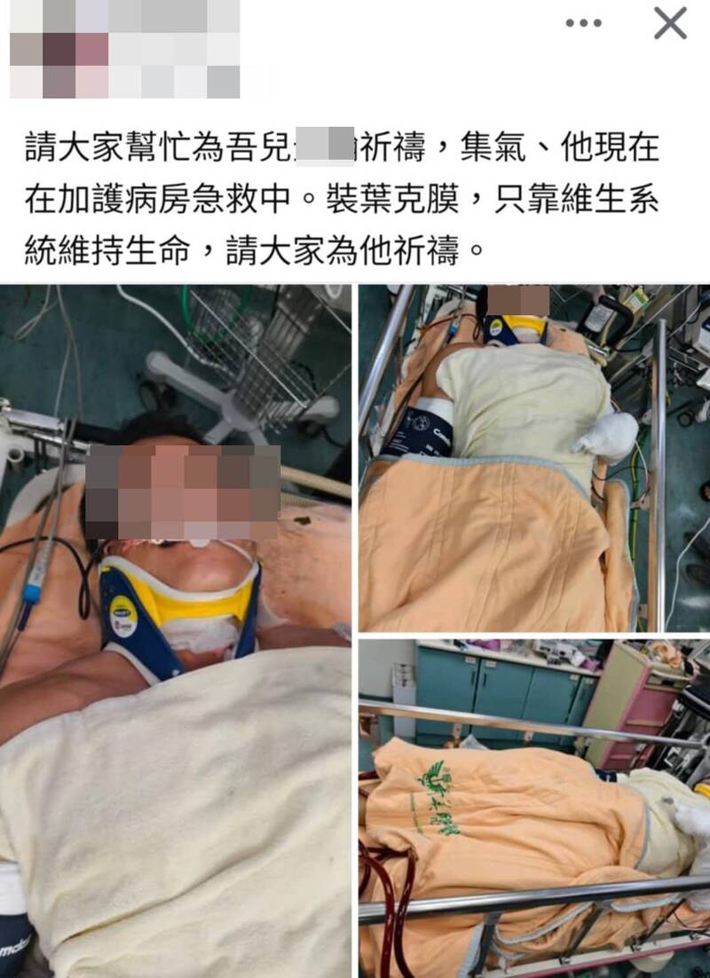 台電李姓員工的父親在臉書發文為兒子祈禱。(讀者提供) 台電李姓員工的父親在臉書發文為兒子祈禱。(讀者提供)