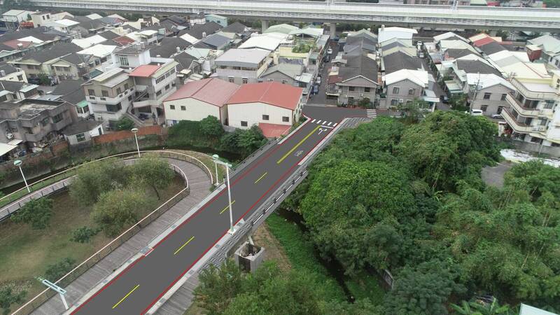 台中市建設局推動北屯區敦富八街道路開闢工程。（台中市府提供）