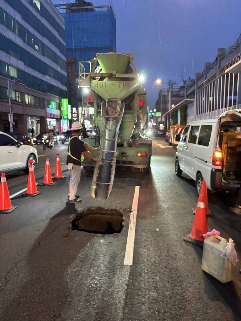 京華城旁天坑回填好了 北市府：透地雷達持續掃瞄監控