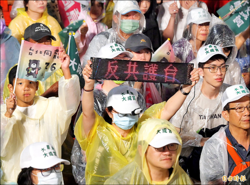 凱道誓師 罷團：為愛罷免 無畏無懼