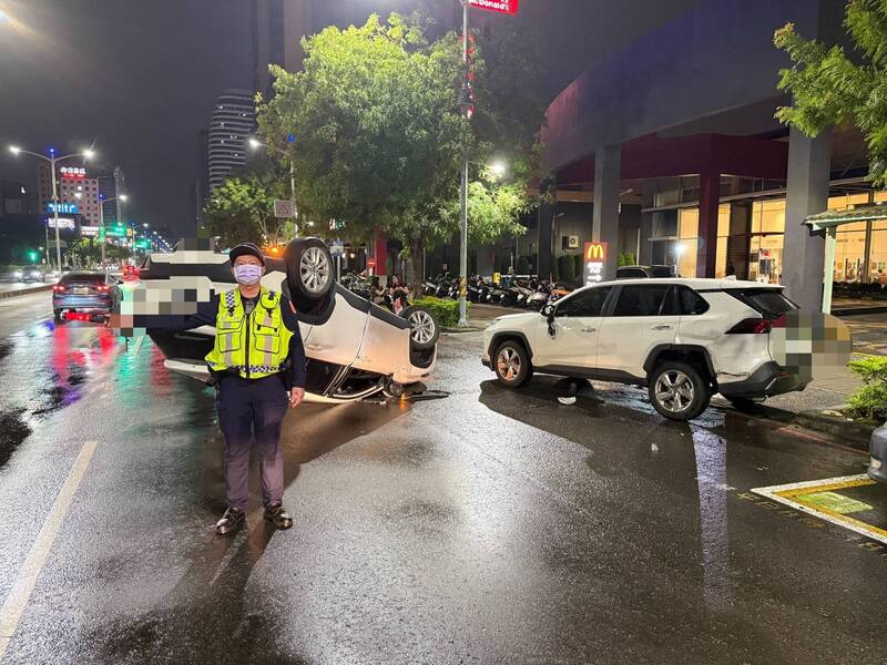 疑毒駕肇禍  高雄男子車內查獲毒品與喪屍菸彈