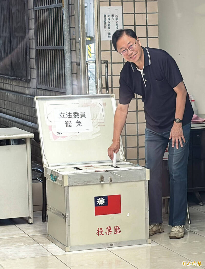 14時20分才投票 張善政：期待最好的結果