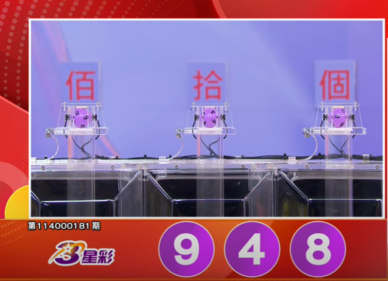 3星彩開獎號碼。（擷取自三立iNEWS《全民i彩券》）