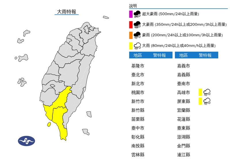 高雄、屏東雨彈夜襲 大雷雨炸到00:30