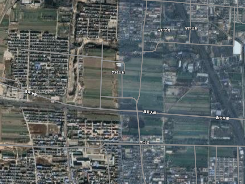 中國山西省河津市發生聯結車與廂型車相撞事故，造成6人死亡、8人受傷。圖為事發地區。（圖擷自Google地圖）