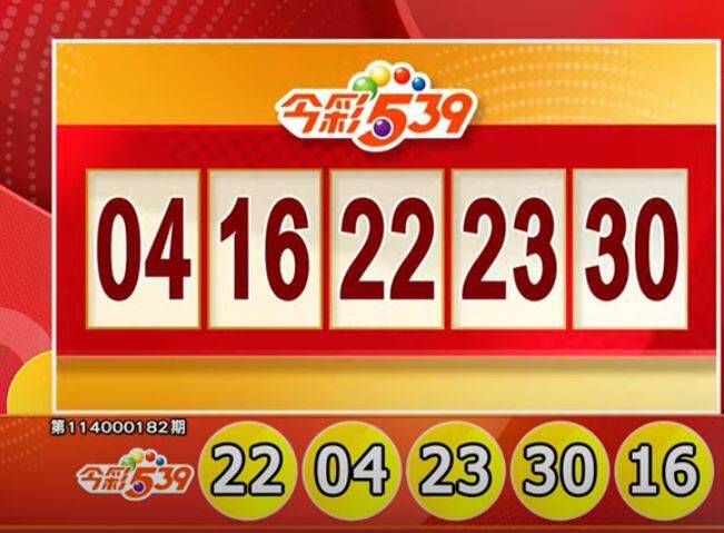 今彩539、39樂合彩開獎號碼。（擷取自三立iNEWS《全民i彩券》）