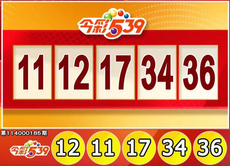 今彩539、39樂合彩開獎號碼。（擷取自三立iNEWS《全民i彩券》）