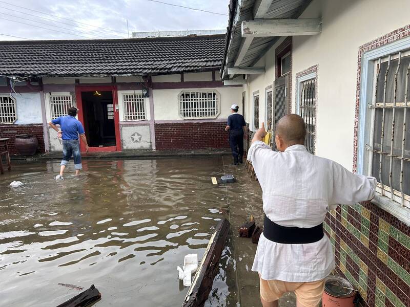 728豪雨，導致水林鄉淹水面積約500公頃，低窪處淹水高度一度上看90公分。（圖由水林鄉公所提供）