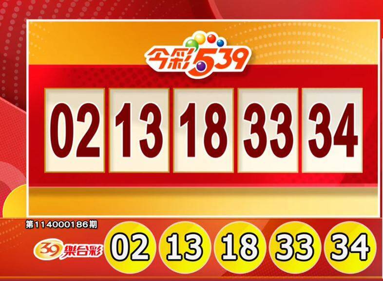 今彩539、39樂合彩開獎號碼。（擷取自三立iNEWS《全民i彩券》）