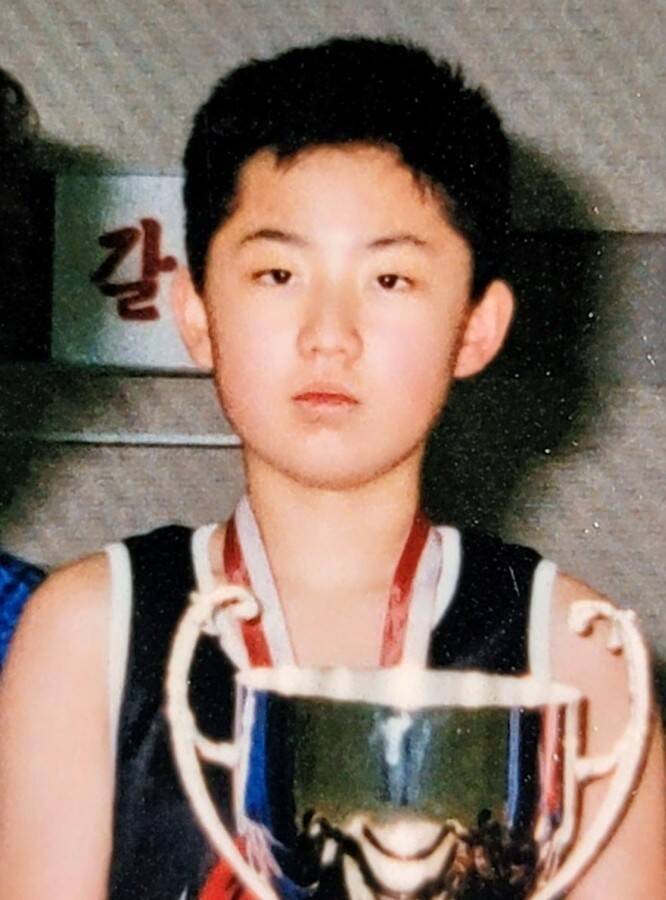 金正恩13歲時拿過籃球冠軍。（圖擷取自X）