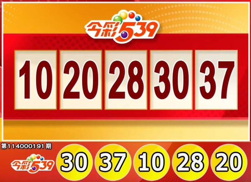 今彩539、39樂合彩開獎號碼。（擷取自三立iNEWS《全民i彩券》）