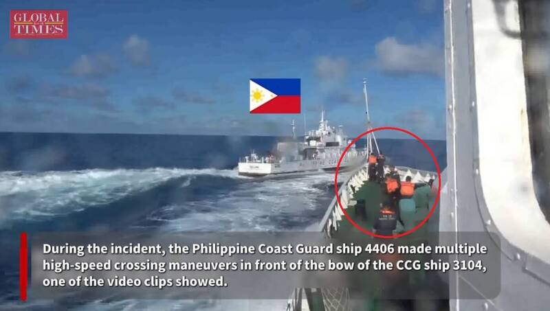 船艏6海警畫面曝光！蠻橫夾擊菲船 中國2船艦反自撞「濺血霧」