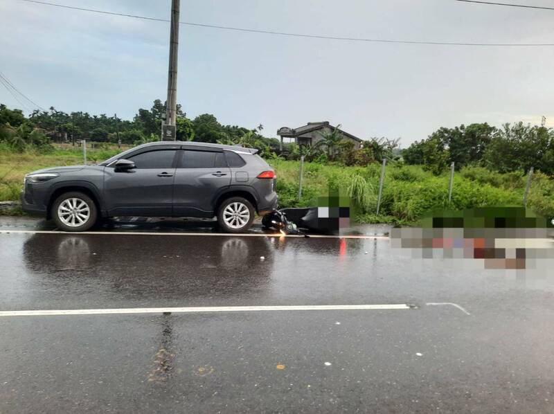 新園鄉臥龍路段昨天發生一起死亡車禍。（警方提供）