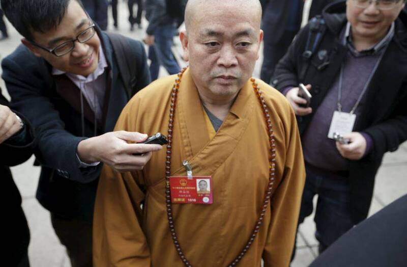 中國河南嵩山少林寺前住持釋永信普遍被外界視為政治和尚。（路透資料照）