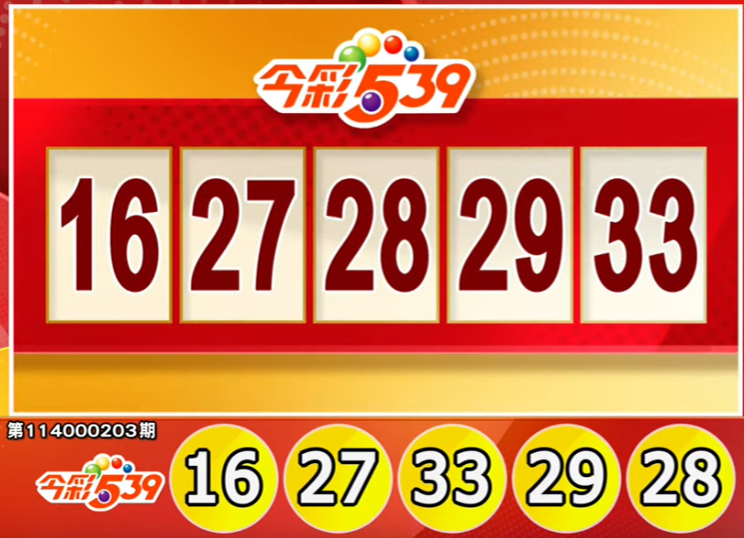 今彩539、39樂合彩開獎號碼。（擷取自三立iNEWS《全民i彩券》）