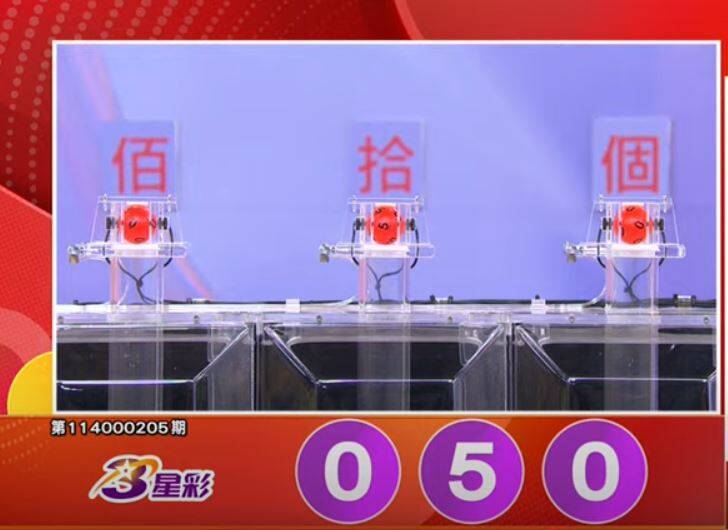 3星彩開獎號碼。（擷取自三立iNEWS《全民i彩券》）