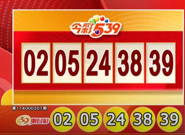 今彩539、39樂合彩開獎號碼。（擷取自三立iNEWS《全民i彩券》）