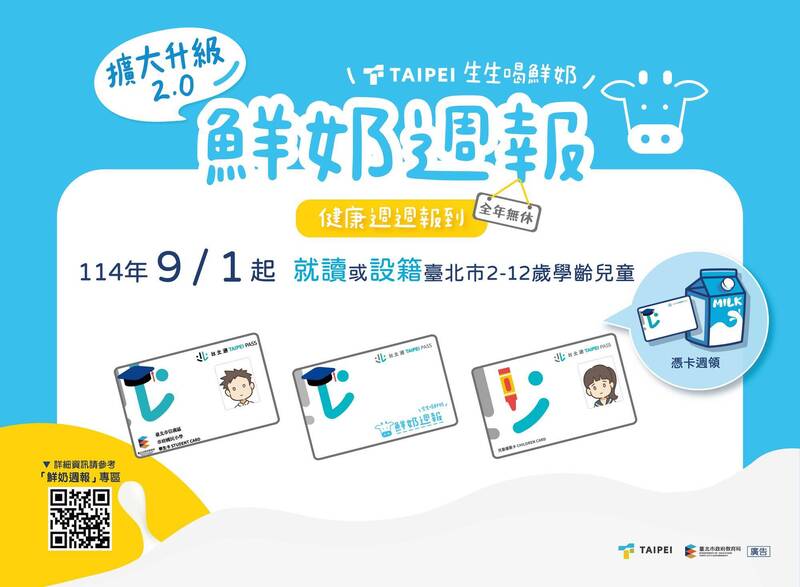 北市生生喝鮮奶2.0版9/1擴大實施 領卡後先做1件事保兌換權