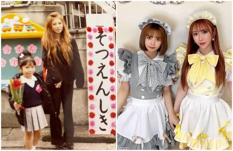 日本一名「美魔女」媽媽接受採訪時分享自己年僅14歲就懷孕生女的經歷,引發日網熱議,過去她在社群平台PO出自己和女兒一起拍的美照和20多年前的對比,相關影片累積超過1500萬人次觀看。(圖翻攝自@gigacoro_Tiktok) 日本一名「美魔女」妈妈接受采访时分享自己年仅14岁就怀孕生女的经历,引发日网热议,过去她在社群平台PO出自己和女儿一起拍的美照和20多年前的对比,相关影片累积超过1500万人次观看。 (图翻摄自@gigacoro_Tiktok)