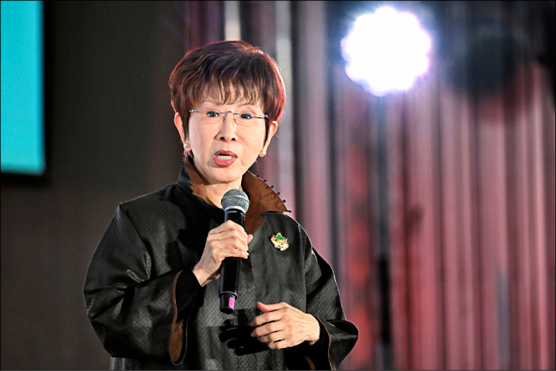 國民黨前主席洪秀柱表態出席中共九三閱兵，民進黨嚴正譴責洪甘願與中共同聲同調，並痛斥國民黨對中共惡行惡行噤聲，背棄歷史、嚴重傷害中華民國尊嚴。（資料照）