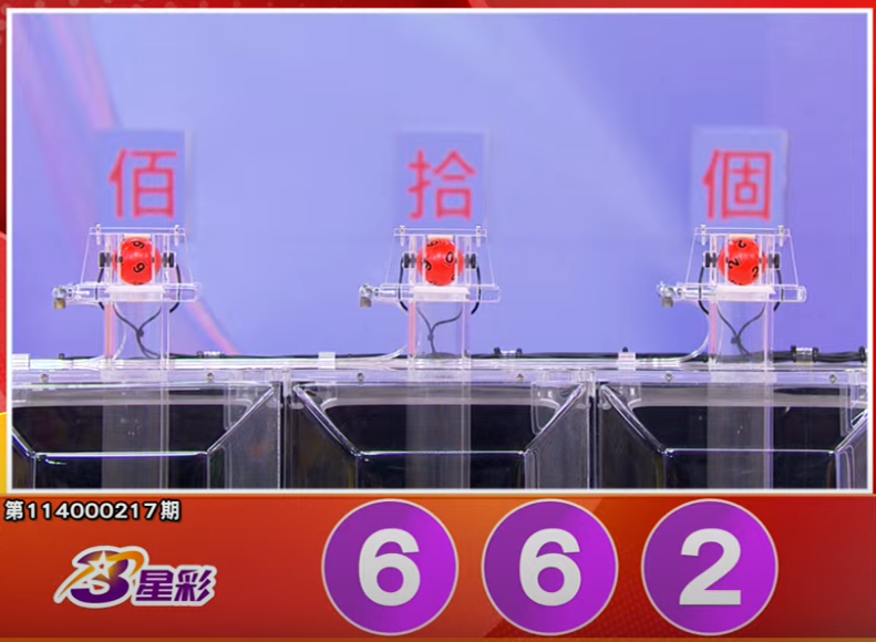 3星彩開獎號碼。（擷取自三立iNEWS《全民i彩券》）