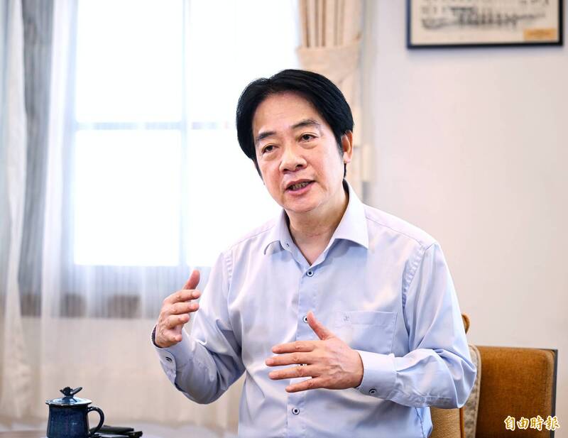 賴清德總統接受自由時報專訪表示，美國總統川普上任後與台灣的合作、提供台灣的協助並未停止或減少。（記者方賓照攝）