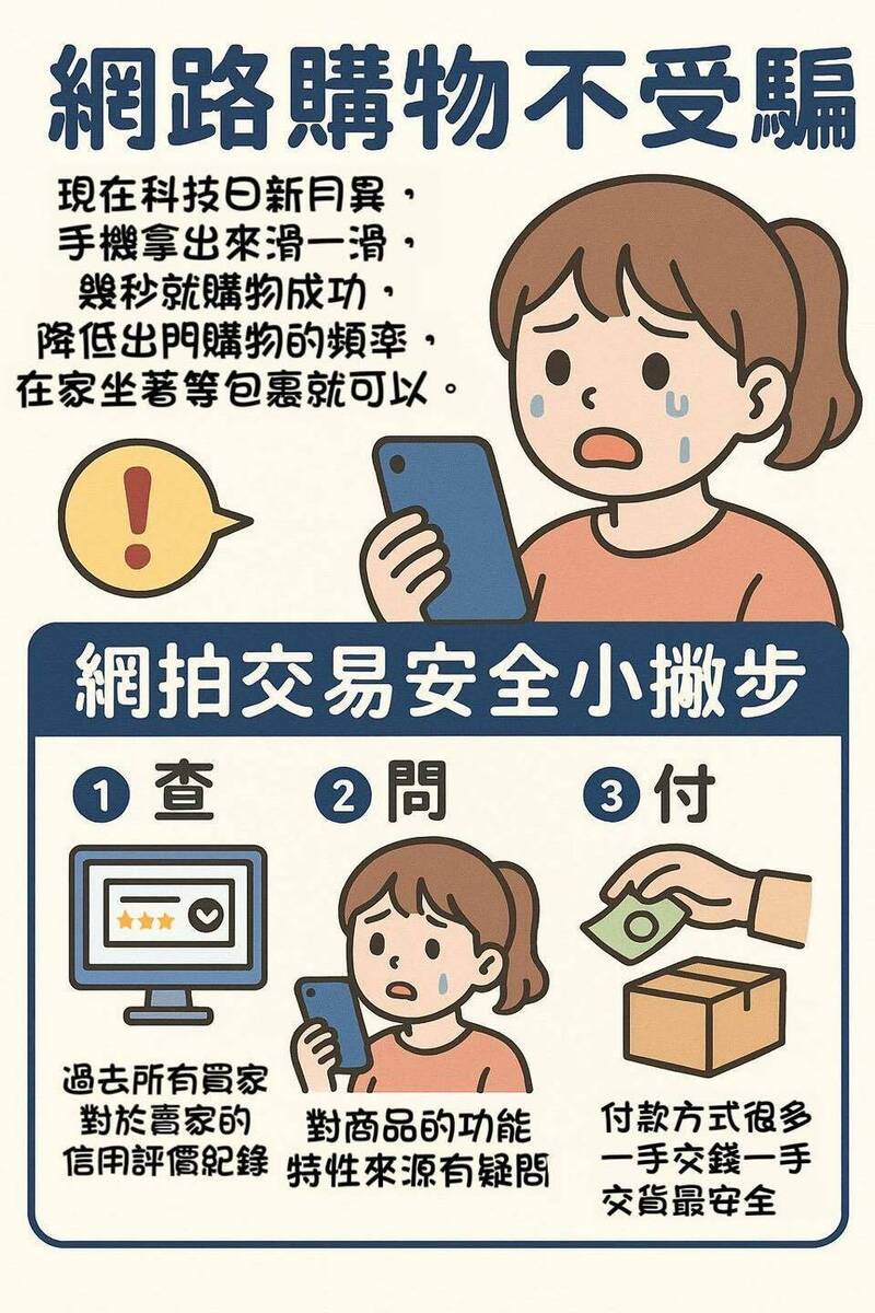 避免網路購物受騙 苗縣府建議「查、問、付」3招