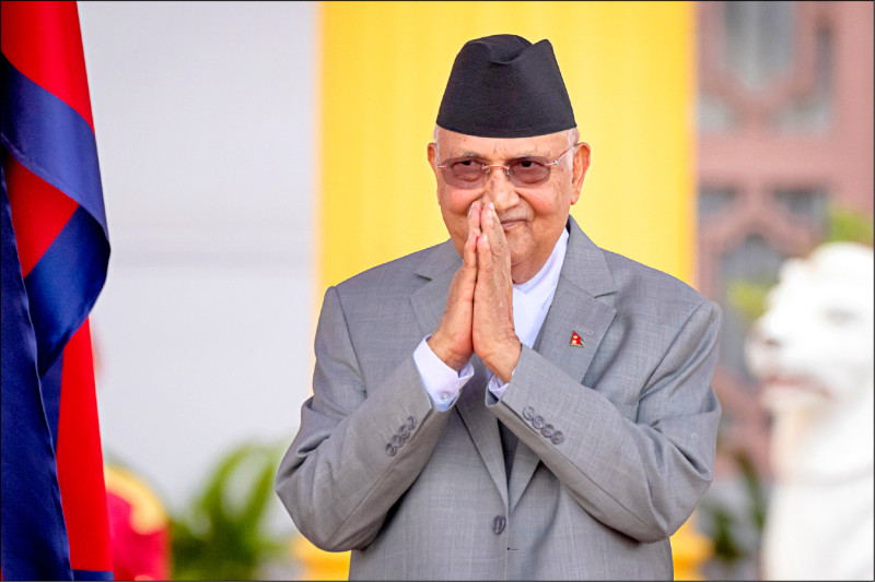 尼泊爾總理奧利（美聯社檔案照）