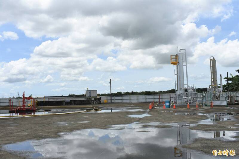 台南官田的中油天然氣井。（記者楊金城攝）
