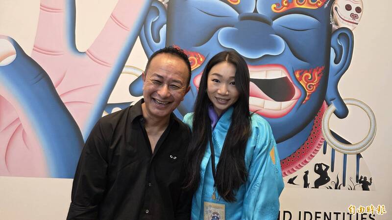 喜馬拉雅藝術家金柏麗與才仁・夏爾帕首度來台展出。（記者洪瑞琴攝）