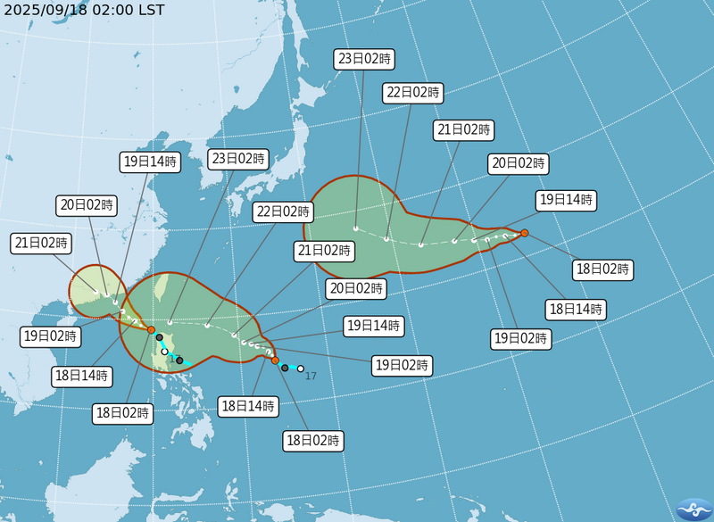 東、南部防豪大雨！氣象署：熱帶低壓成颱恐直接影響台灣