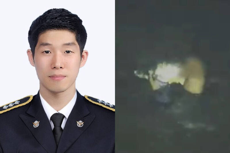 畫面曝！南韓海警脫救生衣 為了救捕撈海鮮中國翁不幸殉職