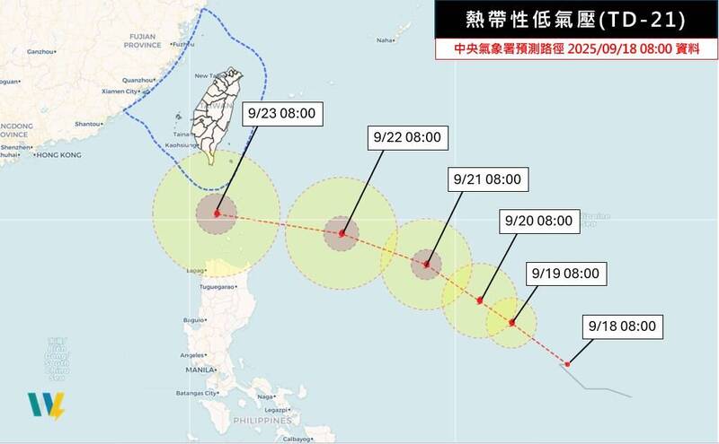 南台、花東風雨躲不掉！專家曝部分系集較偏北靠近 下週二影響最劇