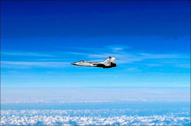 俄羅斯米格-31戰鬥機侵入愛沙尼亞領空，飛越波羅的海。（法新社）