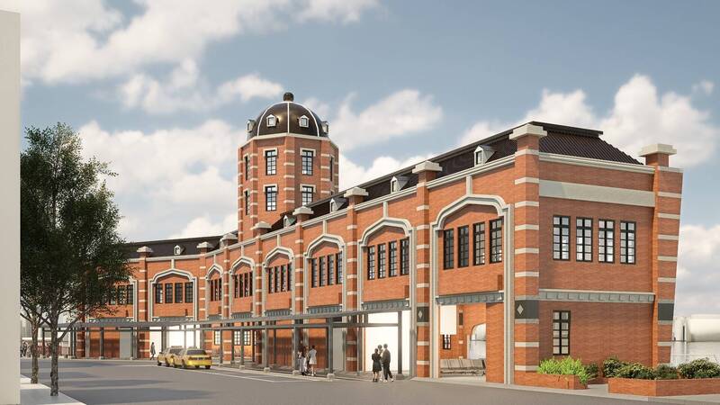 旗津輪渡站站體將進行建築結構補強，以及外觀美化工程，藍圖出爐。（記者黃良傑翻攝）