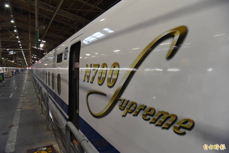 進列車N700S，未來將進入台灣成為高鐵新世代列車。（記者吳亮儀攝）