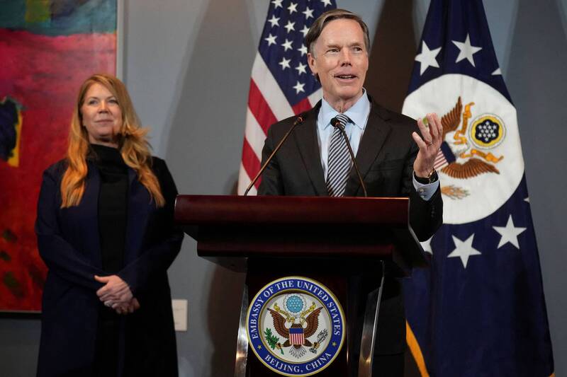 前美國駐中國大使伯恩斯日前受訪時表示，他近距離觀察到中國幾乎各方面都想削弱美國的野心，讓他返美後的對中立場「更鷹派了」。（路透資料照）