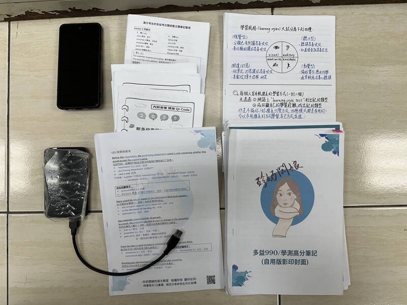 嫌犯盜拷教材販售謀利。（民眾提供）