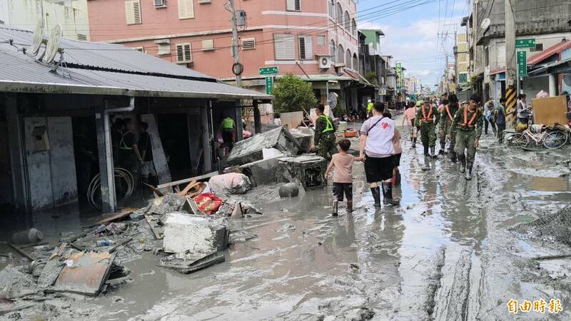 花蓮光復災區。（記者王錦義攝）