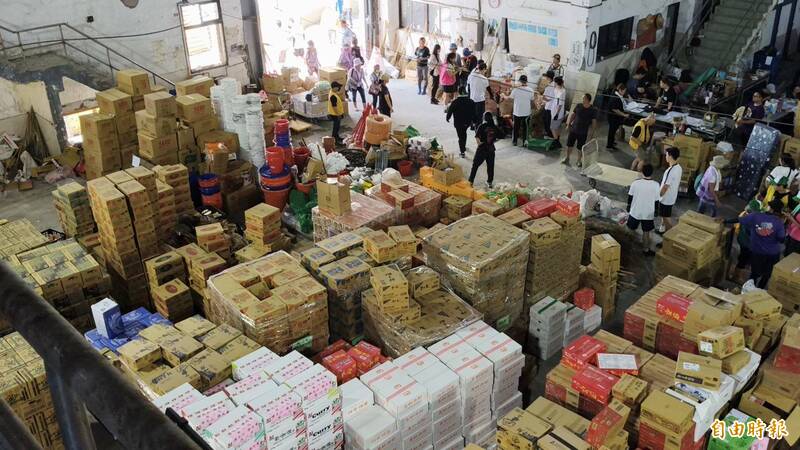 光復災區物資爆棚缺熱食、即食品等 547人仍在收容所