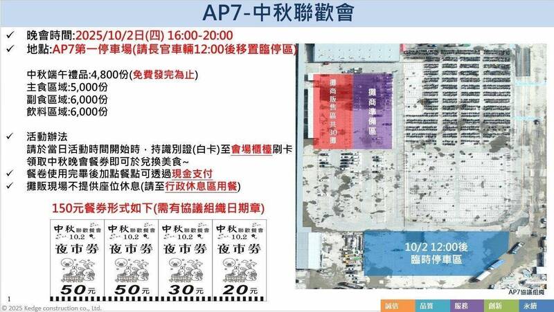 台積電嘉科廠中秋聯歡會海報。（記者蔡宗勳翻攝）