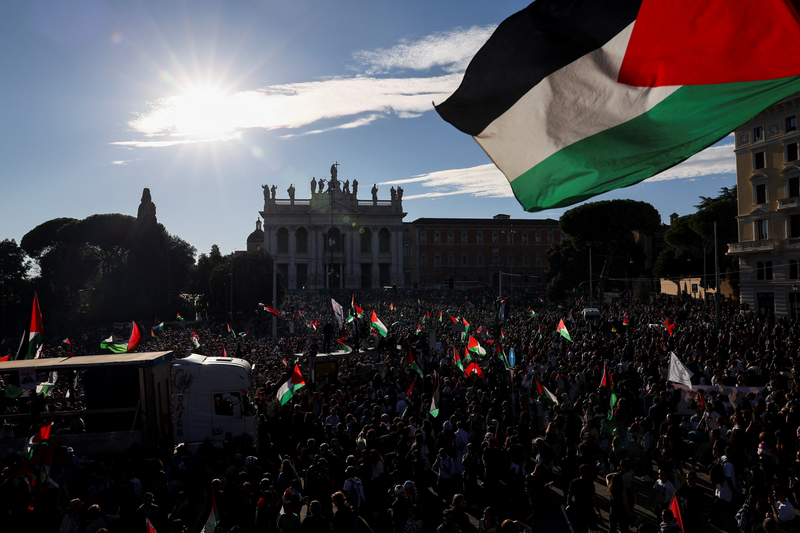 示威現場。（美聯社）