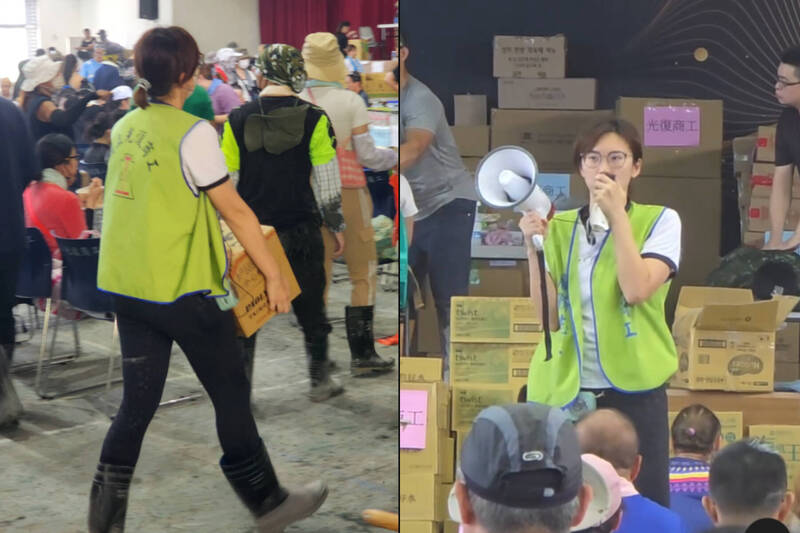 花蓮光復商工一名老師沒收一整箱保力達，呼籲不要再亂發給卡車司機，避免救災期間還發生酒駕等事故。（本報合成，擷取自@breeze92022、@eddie60106/Threads授權提供）

