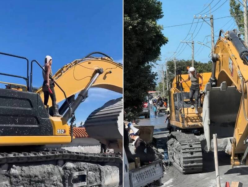 莫莫說，因為民間、廠商的怪手司機都連絡她，而她又會夜巡災區掌握各區狀況，比較了解現場資訊，因此哪裡需要什麼物資、機具調度，她都比較了解。（取自莫莫Threads）