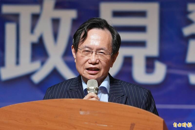 國民黨主席候選人蔡志弘。（記者陳逸寬攝）